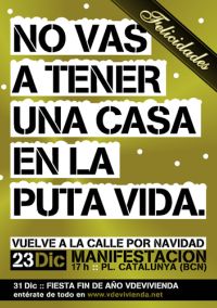 Cartel manifestación V de vivienda